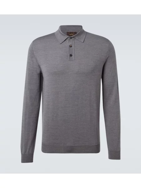 Polo Slowear de lână gri