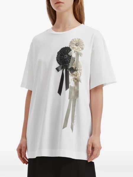 Tricou Simone Rocha cu funde alb