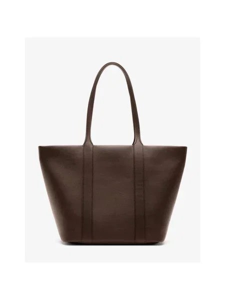 Lacoste torebka shopper z imitacji skóry brązowa