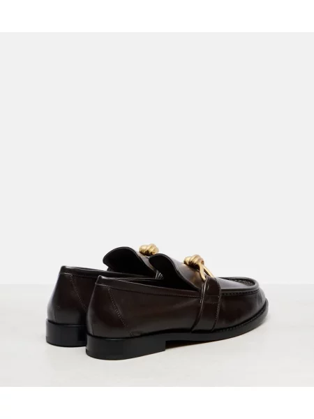 Pantofi loafer Bottega Veneta din piele maro