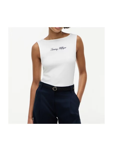 Klasické tričko Tommy Hilfiger bílé
