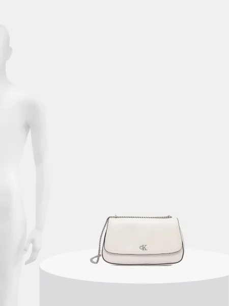 Calvin Klein keresztpántos táska női műbőr fehér
