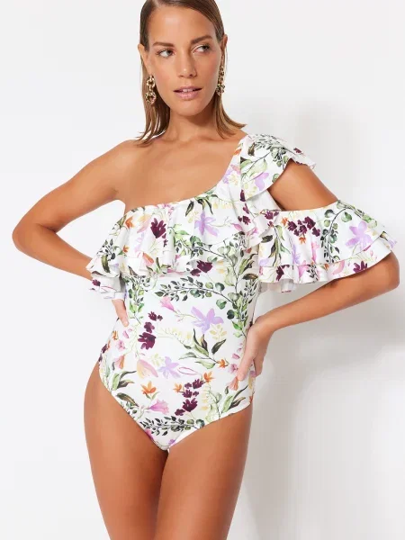 Costum de baie Trendyol alb