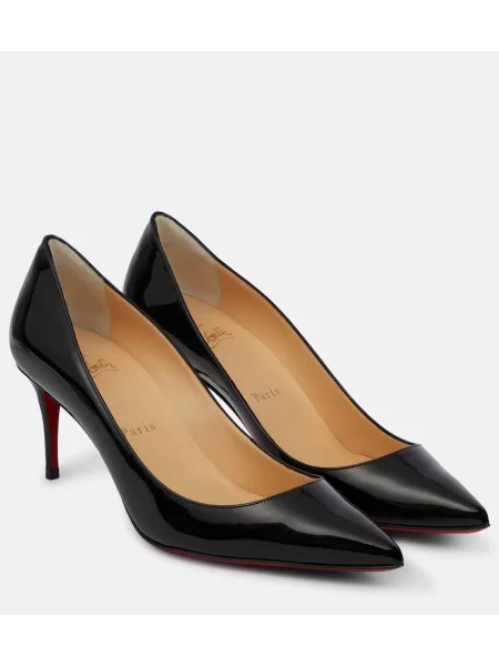 Kožené lakované lodičky Christian Louboutin černé