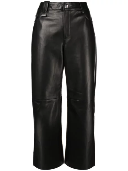 Pantaloni Drome din piele negru