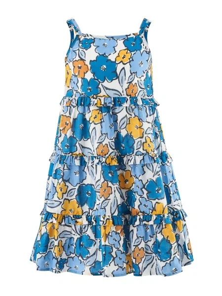 Happy girls Rochie safir / opal / portocaliu alb