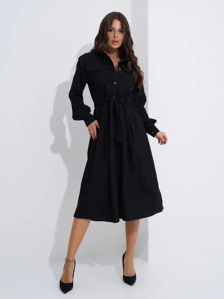 Сукня міді ISSA Plus комбінований верх чорний