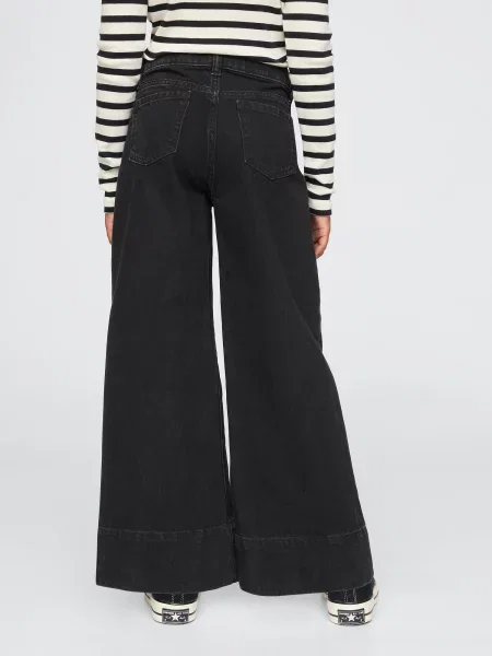 Blugi cu picior larg copii Gap negru