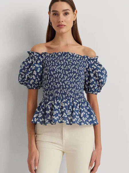 Lauren Ralph Lauren blúzka Lauren Ralph Lauren modrá