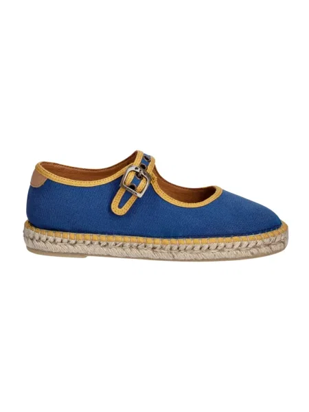 Espadryle Fly London skórzane niebieskie