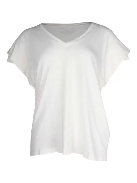 Tricou Ba&sh cu decolteu în V alb