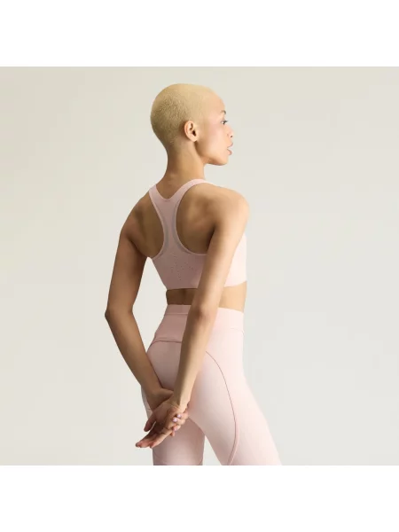 Biustonosz treningowy o średnim wsparciu adidas by Stella McCartney PrimeLiftImpact różowy