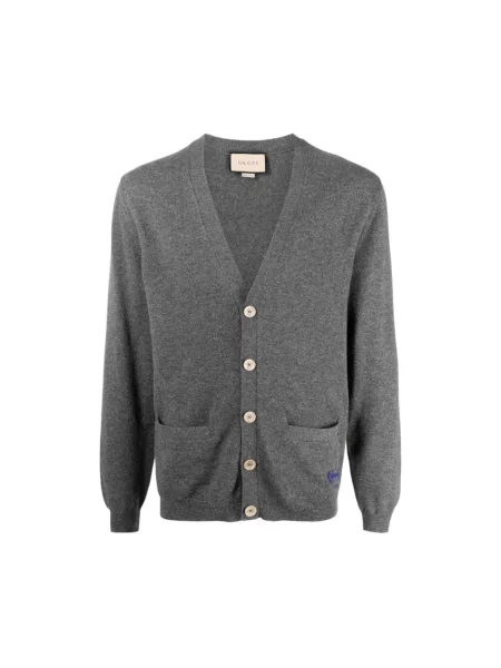 Kardigan Gucci z kaszmiru szary