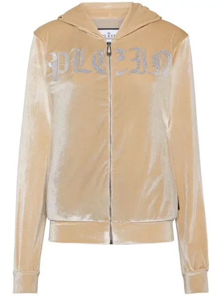 Welurowa bluza z kapturem Philipp Plein
