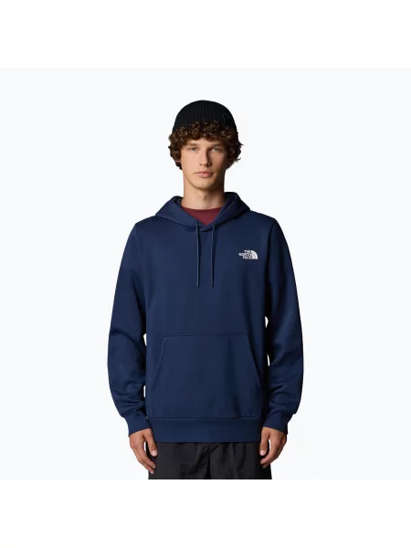 The North Face bluza Simple Dome z kapturem z nadrukiem granatowy