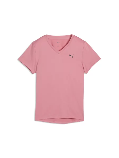 PUMA koszulka TAD ESSENTIALS z dekoltem w serek Odzież XXS różowy