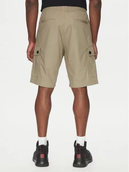 Kratke hlače iz tkanine HUGO rjava