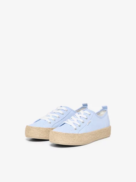 Sneakerși Only cu șireturi din dantelă albastru