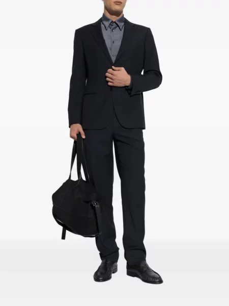 Marškiniai Giorgio Armani satino pilka