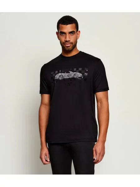 BOSS GREEN Tricou TS_PS Car | Boss x Porsche negru