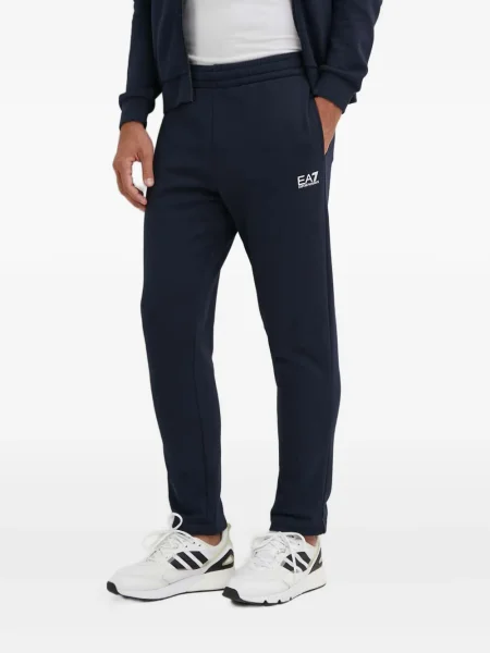 Суичър с цип Ea7 Emporio Armani с автограф синьо