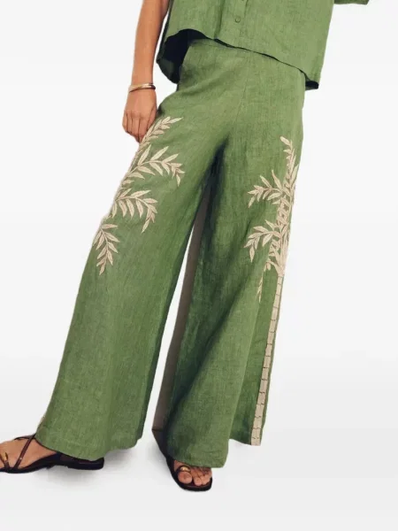 Pantaloni palazzo Carolina K verde