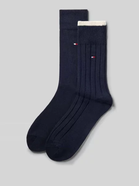 Skarpety z mieszanki bawełny Tommy Hilfiger granatowe