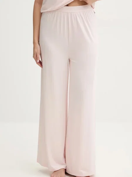 Долнище на пижама BOSS дамско розово