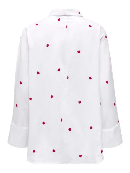 ONLY Bluza LINA rdeča bela