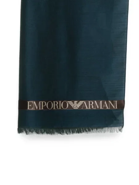 Fular Emporio Armani cu imagine albastru