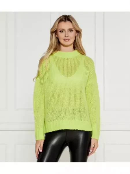 HUGO De lână pulover Sloossy | Oversize fit verde
