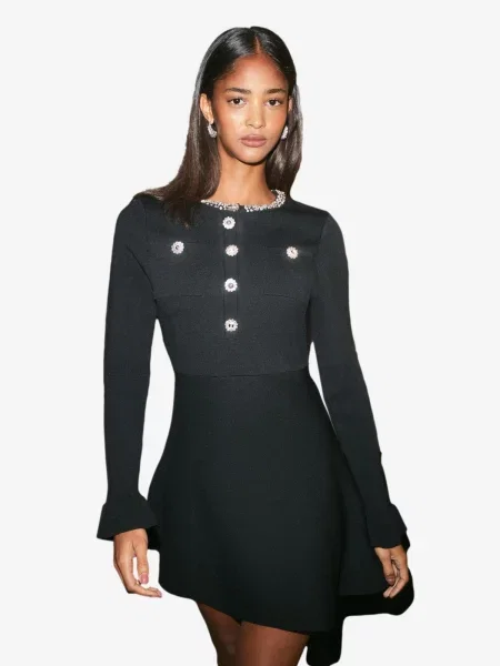 Friends Like These Rochie tricotat negru