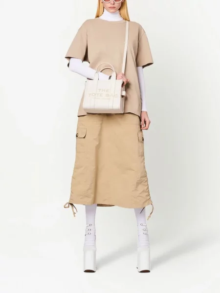 Mała mały shopperka Marc Jacobs skórzana biała