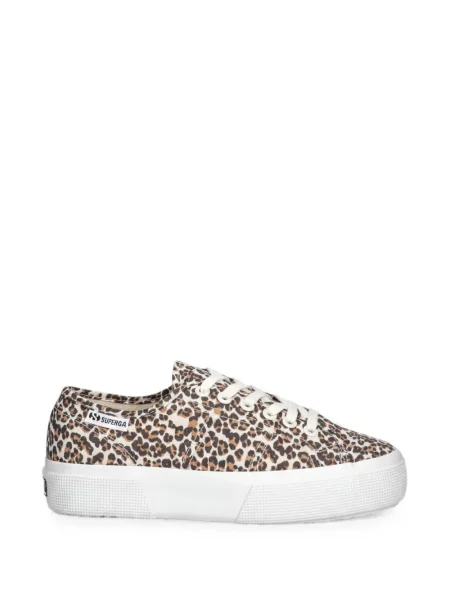 Sneakerși Superga cu imagine cu model leopard