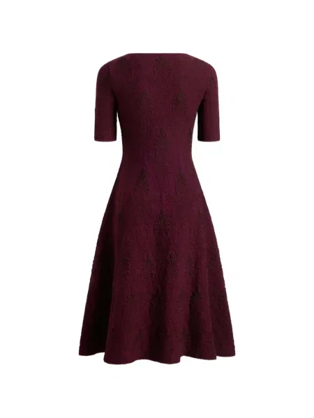 Jacquard midi haljina Etro crvena