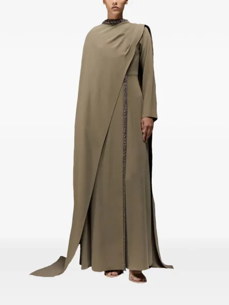 Rochie maxi Tha Seen cu broderie de costum