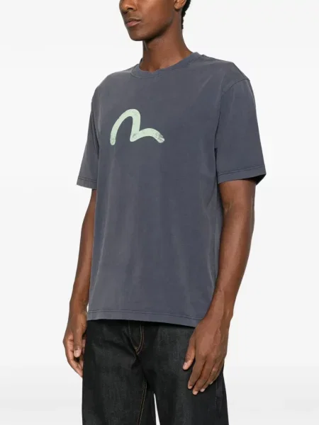 Tricou Evisu cu imagine albastru