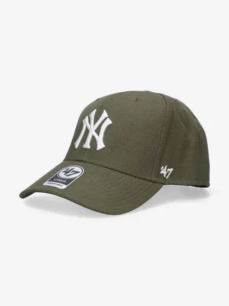 Шапка с козирка 47 brand MLB New York Yankees с апликация зелено