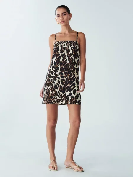 St MRLO Rochie TAMMIE bej / maro negru