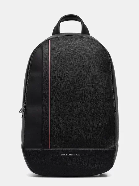 Раница Tommy Hilfiger голям с изчистен дизайн черно
