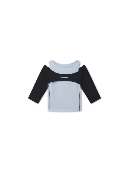 A-Game Sport top Lifewear albastru aqua negru