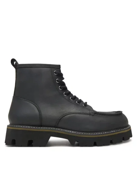 Blauer buty skórzane RUSK czarny