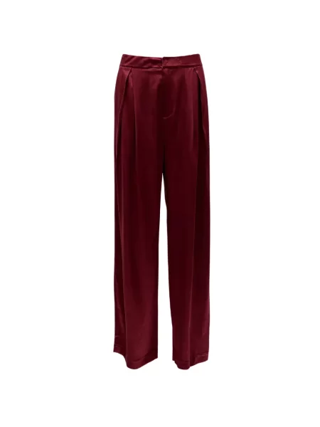 Pantaloni Danamé din satin roșu