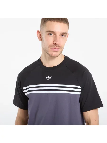 Ριγέ μπλούζα Adidas Originals λευκό
