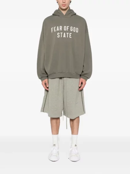 Hanorac cu glugă Fear Of God Essentials gri