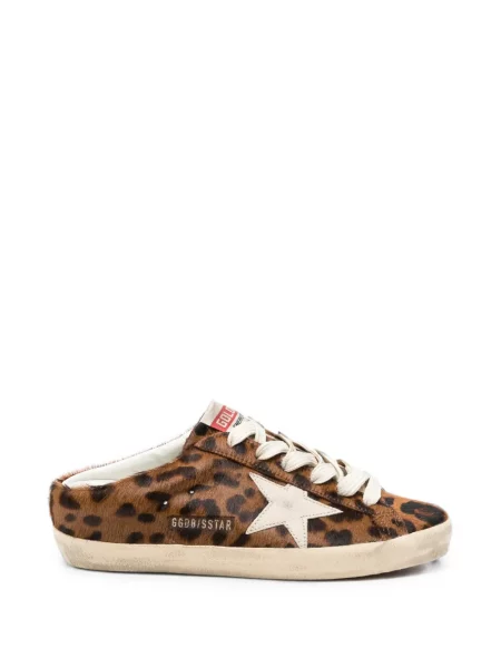 Sneakerși Golden Goose cu imagine cu model leopard maro