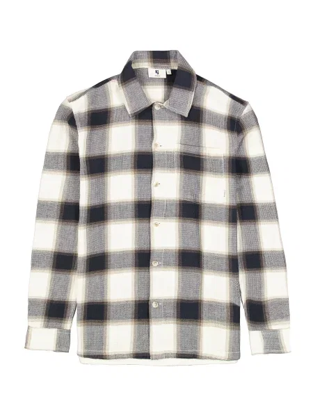 GARCIA Košulja bež / morsko plava bijela