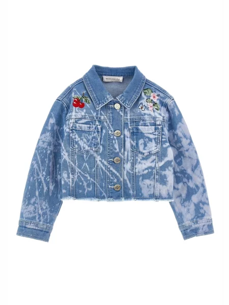 MONNALISA Prijelazna jakna Giubbino denim blu per bambina traper plavi