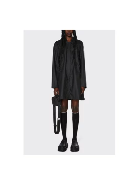 Rains kurtka przeciwdeszczowa A-line W Jacket przejściowa czarny