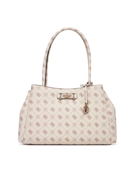 Torbica Guess Carrie Logo Écru